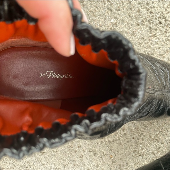 3.1 PHILLIP LIM, Leather Blitz Kitten Booties - Picture 3 of 8